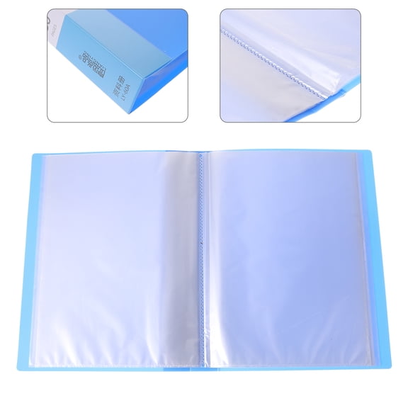 GETAJGHSD Clear Document Sleeves Folder, Portable File Organizer for Important Papers, 11.8x9.1x1.5in Document Holder Set