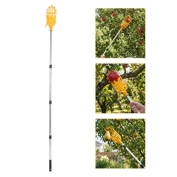 GETAJGHSD 1Set Durable Fruit Catcher Pole with Basket for Mango Avocado Lemon Tree Harvest
