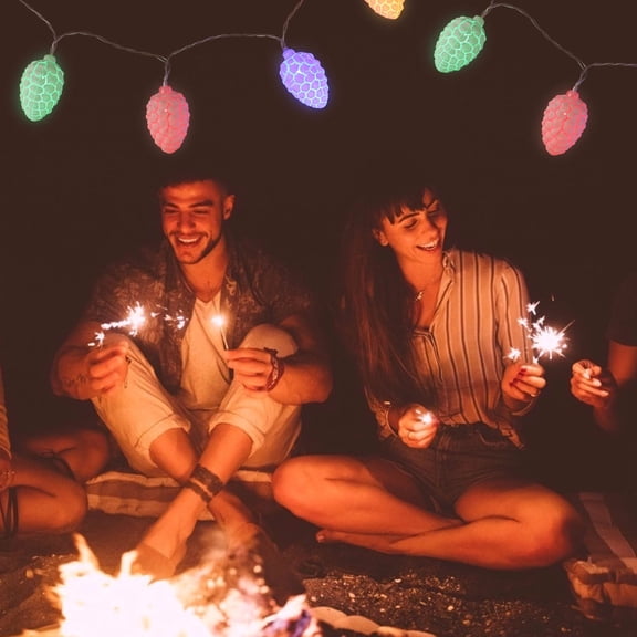 GETAJGHSD 1Set Easy Install Pine Cones Design String Lamp for Decorative Party and Outdoor Use