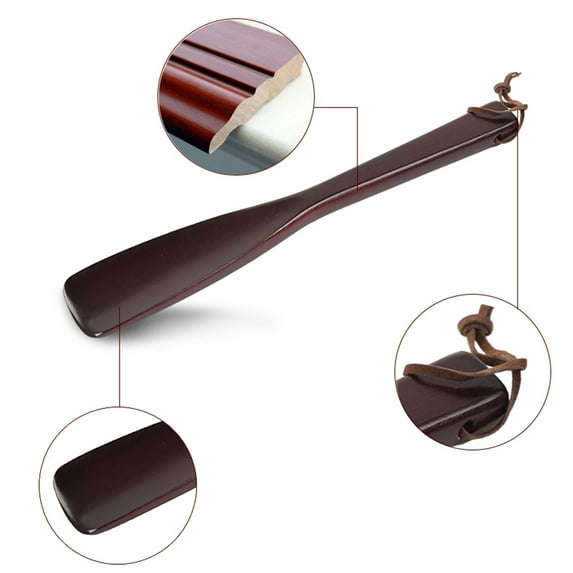 GETAJGHSD Extra Wooden Shoe Horn Set with Ergonomic Handle for Seniors, Reduces Bending, Ideal for Home Use