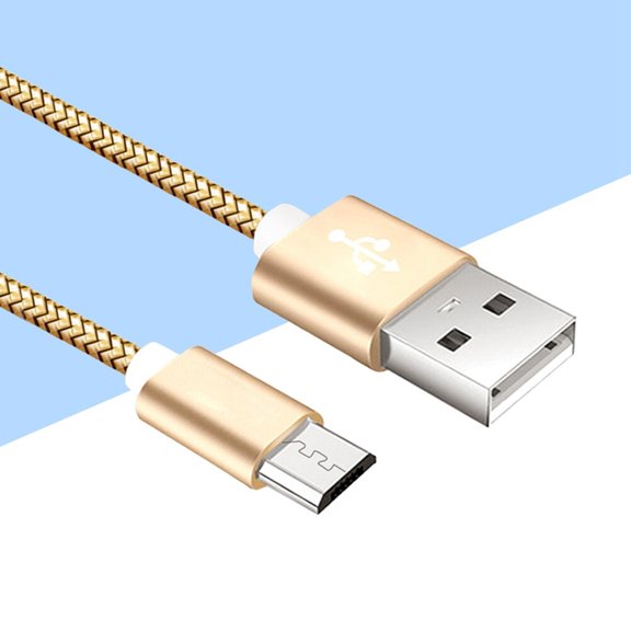 GETAJGHSD 1Set Fast Charging Data Cable Gold Nylon Material for Tablet Users