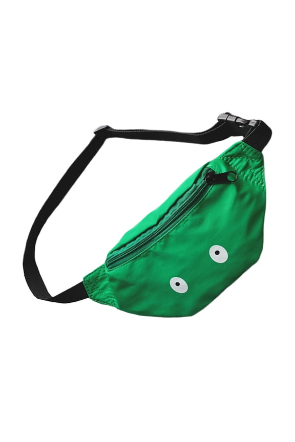 Lightweight Green Leisure Belt Pouch with Small Eyes Design for Outdoors