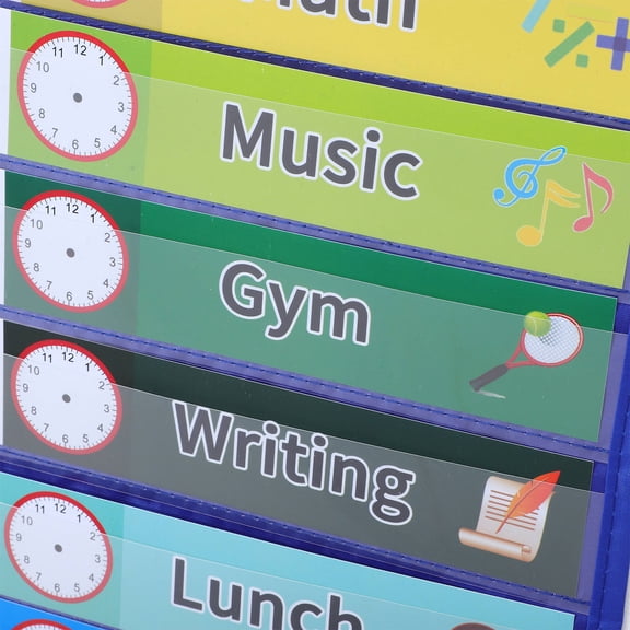 GETAJGHSD Visual Schedule For Classroom Pocket Chart Iron Card Holder Adults Office Use 1 Set