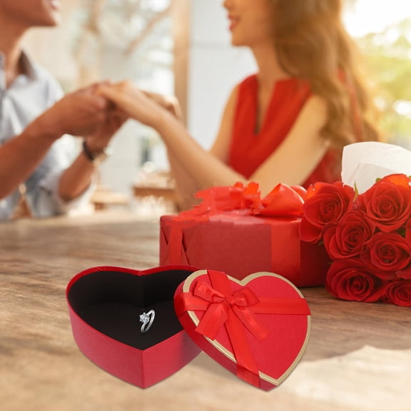 GETAJGHSD 1Set Heart Shaped Candy Box Red Cardboard Birthday and Valentine Treat Packaging