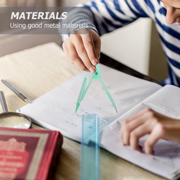 GETAJGHSD 1Set High Precision Metal Compasses for Math Drawing and Woodworking Home Use in Green