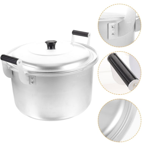 GETAJGHSD Aluminum Stockpot Set with Lid, Household Cooking Pot for Soup, Boiling Water, and Everyday Kitchen Use