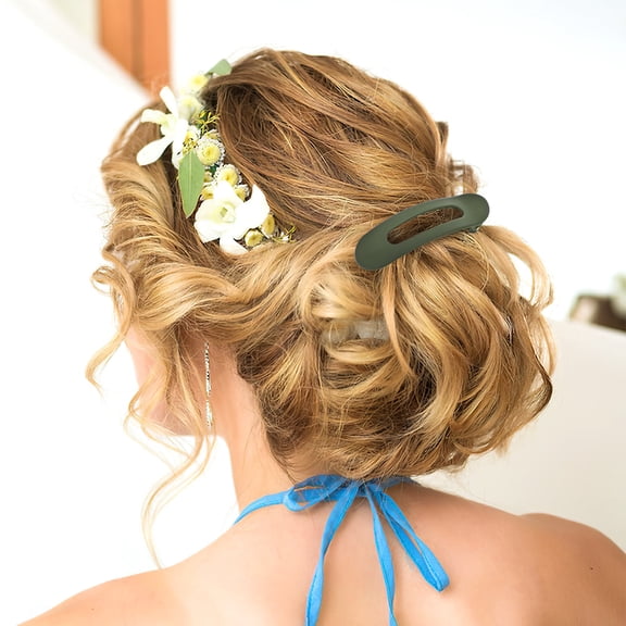 GETAJGHSD 1Set Matte Flat Hair Clips Floral Design for Side Hair Styling and Sectioning