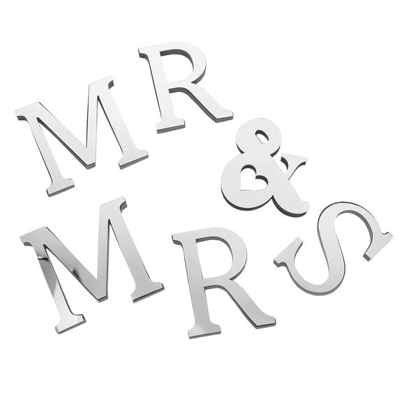 GETAJGHSD 1Set 3D Reflective Acrylic Mirror Letters for Wedding Wall Decor