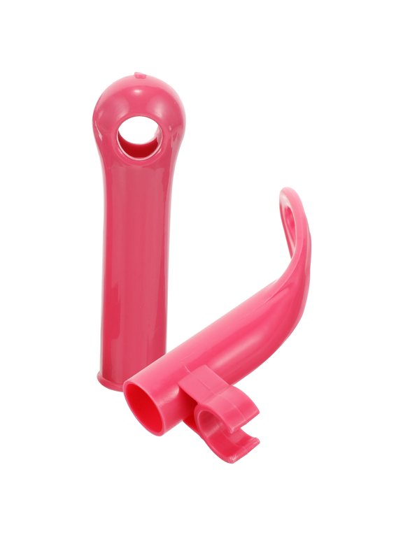 Pink Broom and Dustpan Handle Grip Set, Lightweight Plastic, Easy Assembly for DIY Use