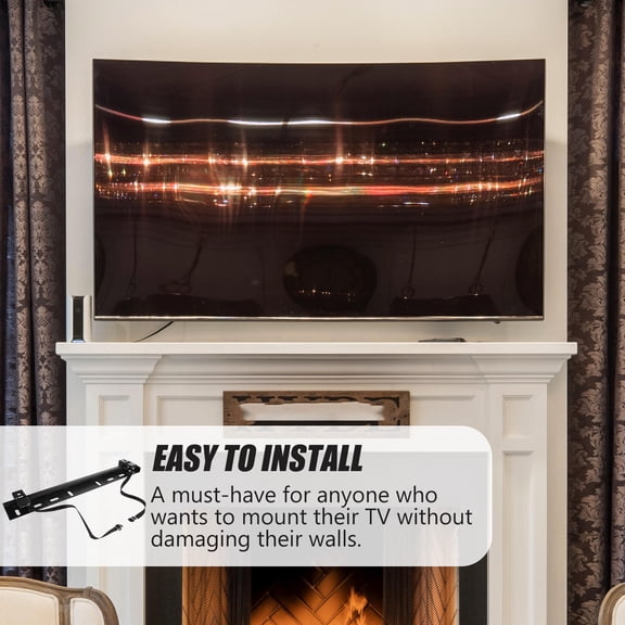GETAJGHSD Studless TV Wall Mount Bracket for 32-65 Inch TVs, Black, Easy No-Drill Installation, Secure and Space-Saving Design