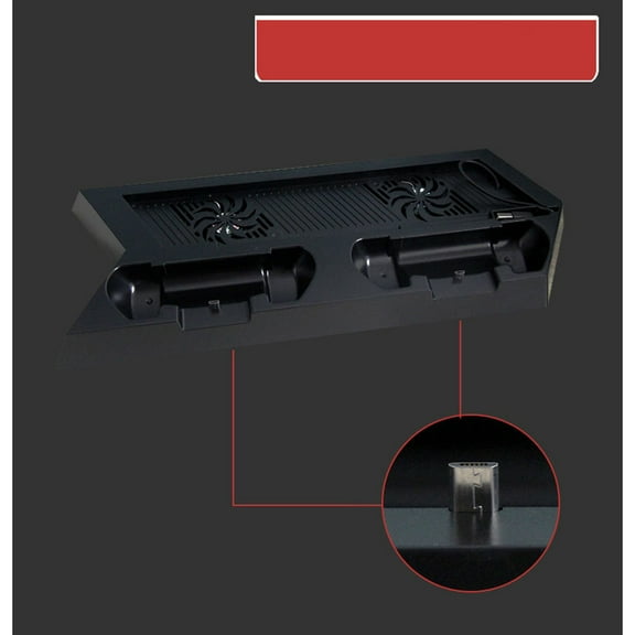 GETAJGHSD Vertical Console Stand with Cooling Fan, 1 Set, ABS Material, Dimensions 12.6 x 9.1 x 1.6 inches