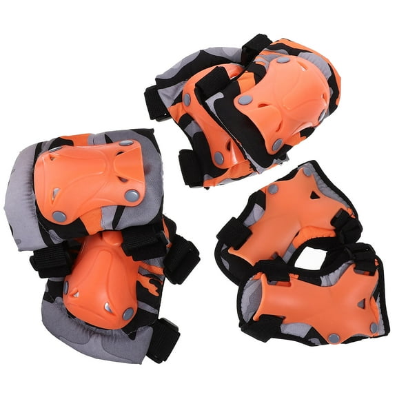 GETAJGHSD 1Set Hiking Riding Protective Gear Set Orange Knee Elbow Pads Lightweight