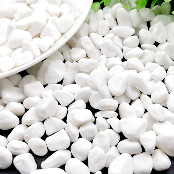 GETAJGHSD White Decorative Rocks for Plants and Garden Decor, Fine Texture, 1 Set for Indoor and Outdoor Use