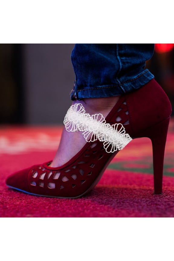 Elastic High Heel Ankle Straps Lightweight Detachable 2Pairs