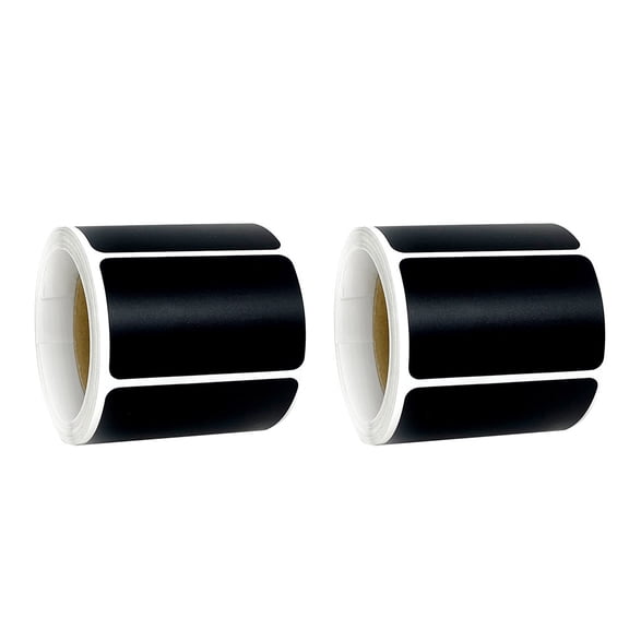 GETAJGHSD 2 Rolls Black Waterproof Square Stickers for Kitchen and Label Identification