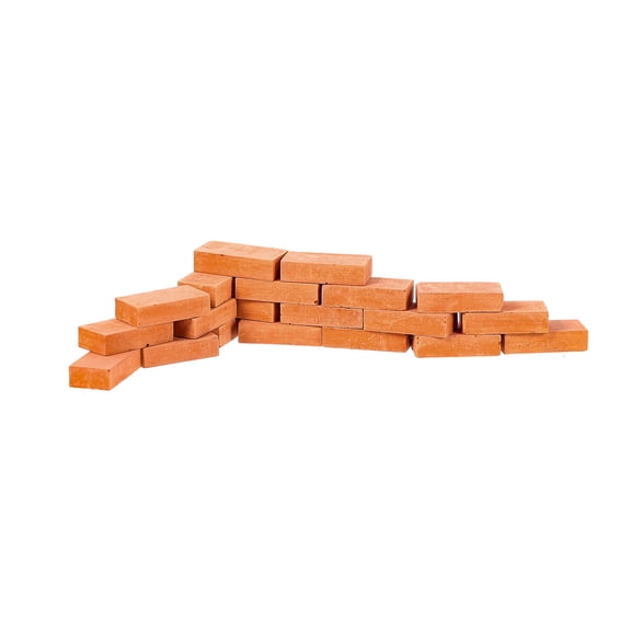 GETAJGHSD DIY Bricks Mini Brick Model Red Miniature Scenes Creation Sand Table Layout 20 Pcs