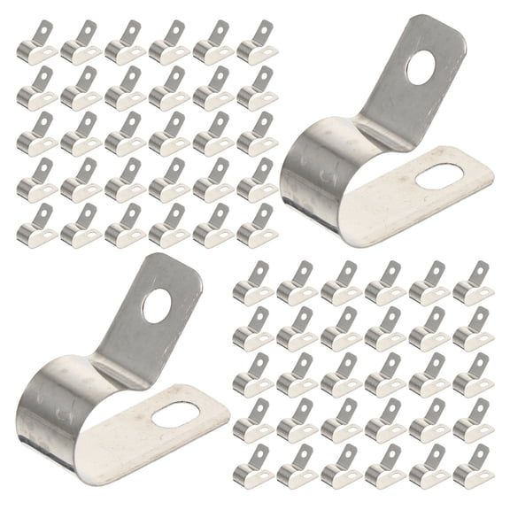 GETAJGHSD 200Pcs R Type Cable Clip Organizer Clips Stainless Steel for Versatile Electrical Cable Management