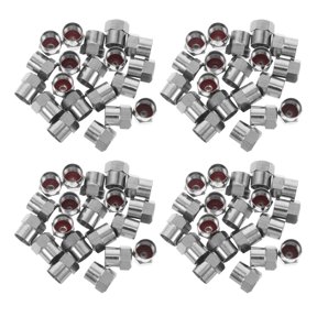 GETAJGHSD 200Pcs Universal Plated Silver Tire Valve Caps for Auto with Stylish Design and Protective Function
