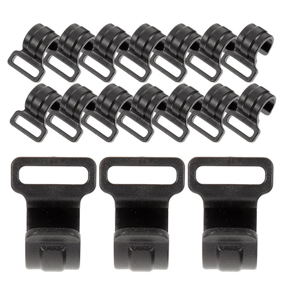 GETAJGHSD 20 Pcs Black Plastic Camping Hooks, Universal Outdoor Canopy Hangers for Tents, Tarps, Parties and Campsite Use