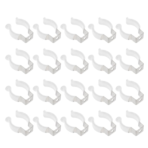 GETAJGHSD 20Pcs LED Light Tube Holder Stainless Steel U Clips with Protective White Plastic