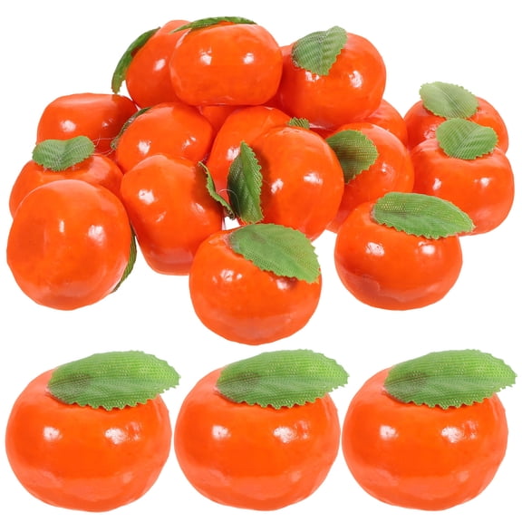 GETAJGHSD 20-Pack Realistic Orange Artificial Fruit Ornaments Plastic Decor for Home, Shop Displays, Kitchen and Party Decoration