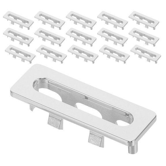 GETAJGHSD 20Pcs Plated Silver Overflow Ring for Sink Durable Bathroom Basin Insert Easy to Install
