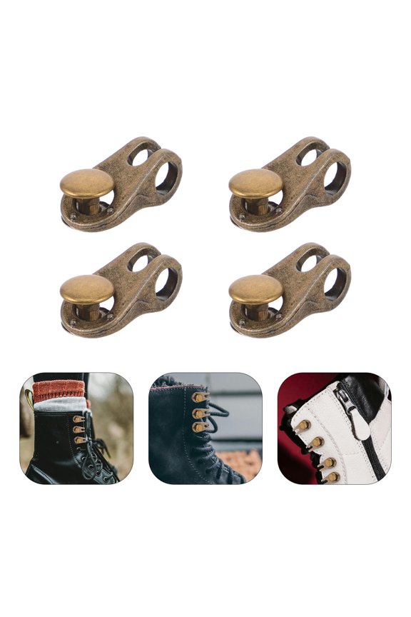 20Sets Golden Alloy Boot Lace Hooks Replacement Metal Fasteners for Hiking Climbing Boots
