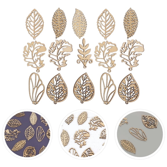 GETAJGHSD 20Pcs Wood Piece Prop Leaves Beige Durable Wooden Decorations for Birthday Party Decor