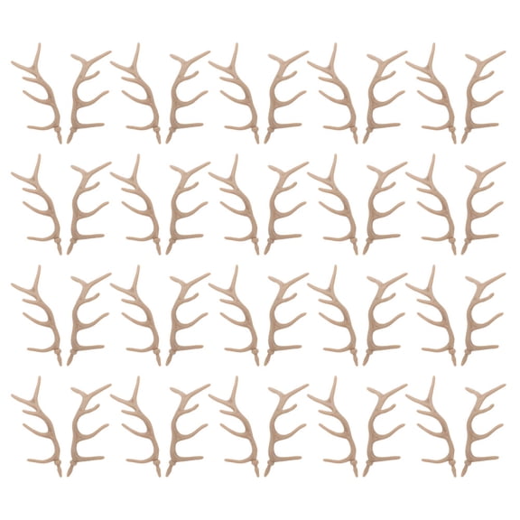 GETAJGHSD 24 Pairs Khaki Artificial Deer Antlers Holiday Decorations for Craft Accessories