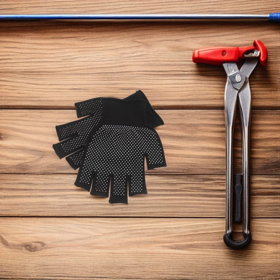 GETAJGHSD 24Pairs Lightweight Fingerless Work Gloves with Open Fingers for Mechanical Tasks