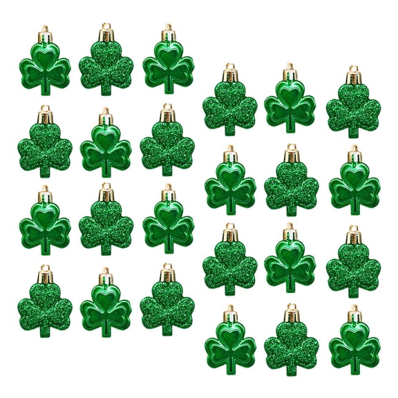 GETAJGHSD 24Pcs Green Plastic Ornaments For Pattys Day Party Favors And Home Dcor Products