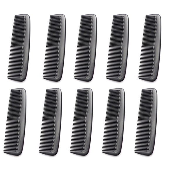 GETAJGHSD 24Pcs Men Styling Comb Black Plastic Detangle Styling Straight Teeth Shower Bath Beard Brushing