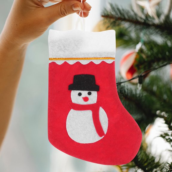 GETAJGHSD 24Pcs Christmas Style Decorative Socks Candy Bag For Holiday Celebrations
