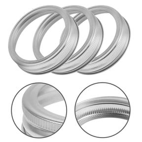 GETAJGHSD 24Pcs Wide Mouth Mason Jar Rings Tinplate Metal Bands for Sealing Glass Jars