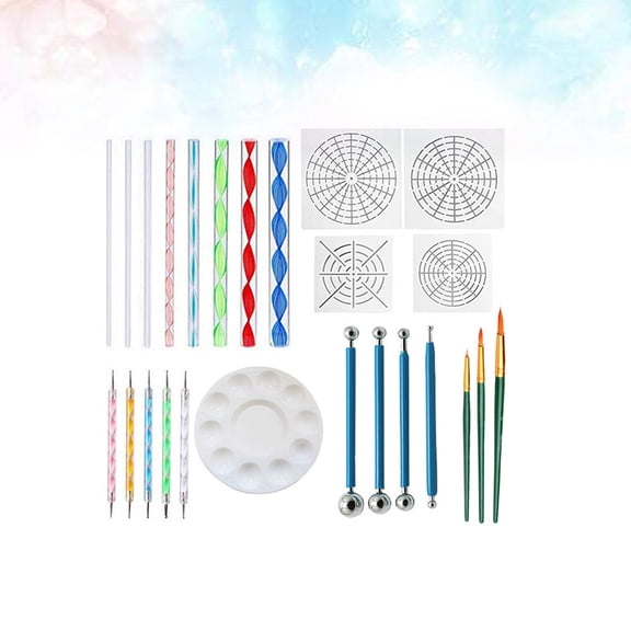 GETAJGHSD Paint Dotting Tools Dotting Pen Tool Acrylic 25pcs for Cake Decorating and Nail Art