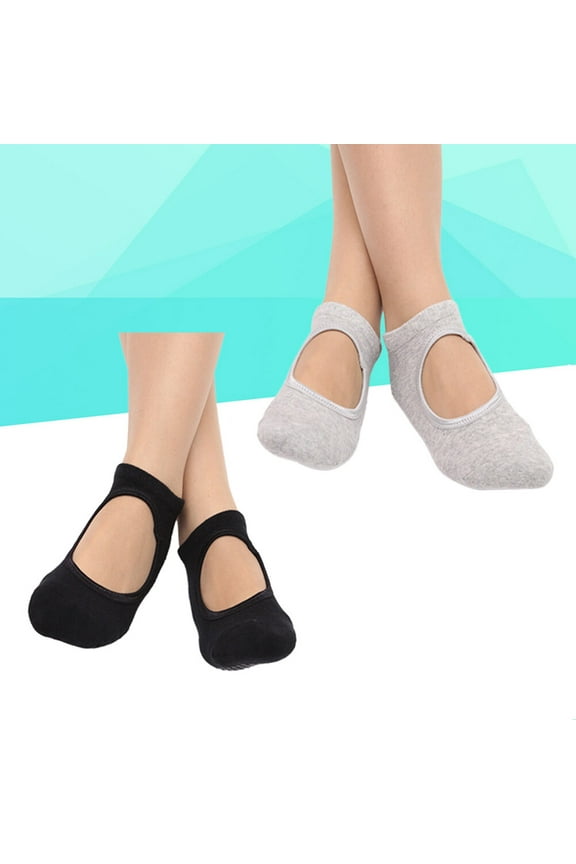 2Pairs Socks Women Cotton Anti-slip Stability for Home and Studio Use