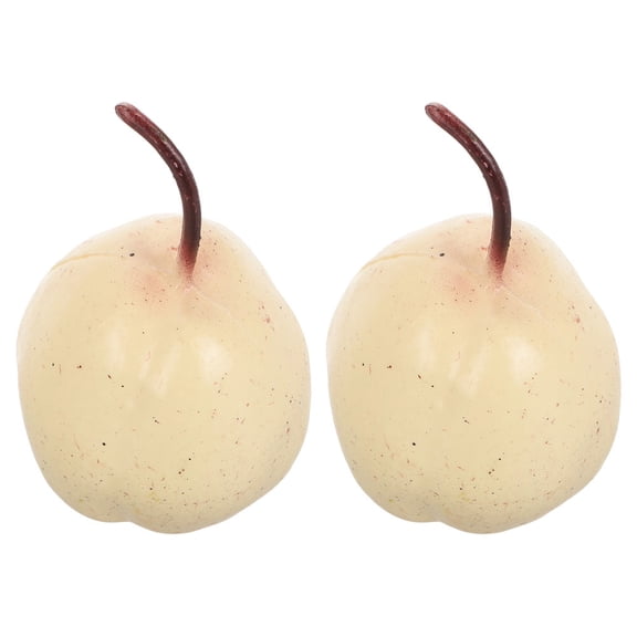 GETAJGHSD Pear Decor Plastic Light Yellow for Home Decor and Still Life Photography 2Pcs