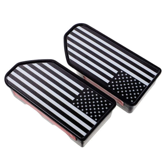 GETAJGHSD 2Pcs Truck Bed Rail Caps with Flag Pattern Dust Rain Barrier for Automotive