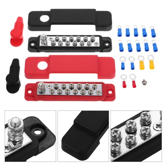 GETAJGHSD 2Pcs Battery Terminal Distribution Block Automotive Power Distribution Box Multicolor