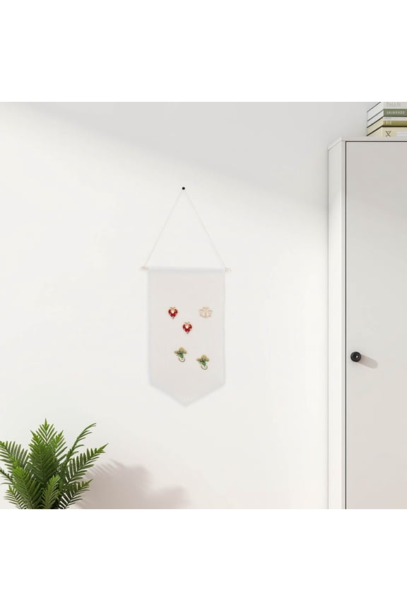 2Pcs Space Saving Brooch Hanger Beige Wall Banner for Comprehensive Pin Storage