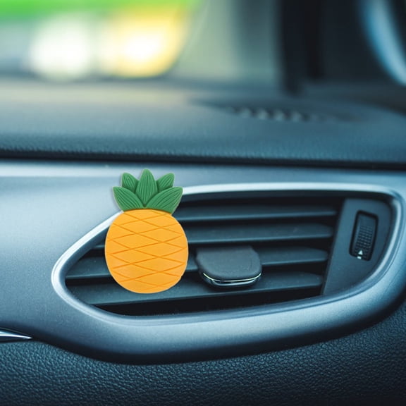 GETAJGHSD 2Pcs Car Air Freshener Vent Clips with 3D Pineapple Design for Vehicle Interior Decoration