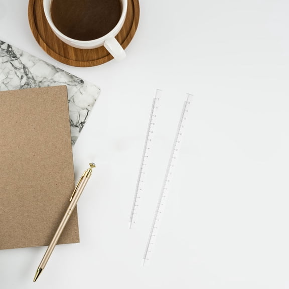 GETAJGHSD 2Pcs Clear Plastic Ruler Triangle for Professional Drafting and Accurate Student Measurements