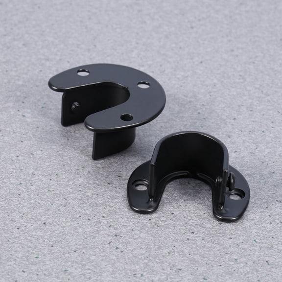 GETAJGHSD 2-Pack Heavy Duty Black Closet Pole Socket for Secure Hanger Pole Holders, and Easy to Install