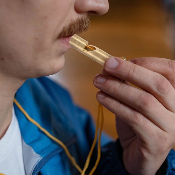 GETAJGHSD 2Pcs Compact Brass Whistle Vintage Style Outdoor Referee Whistle Accessory