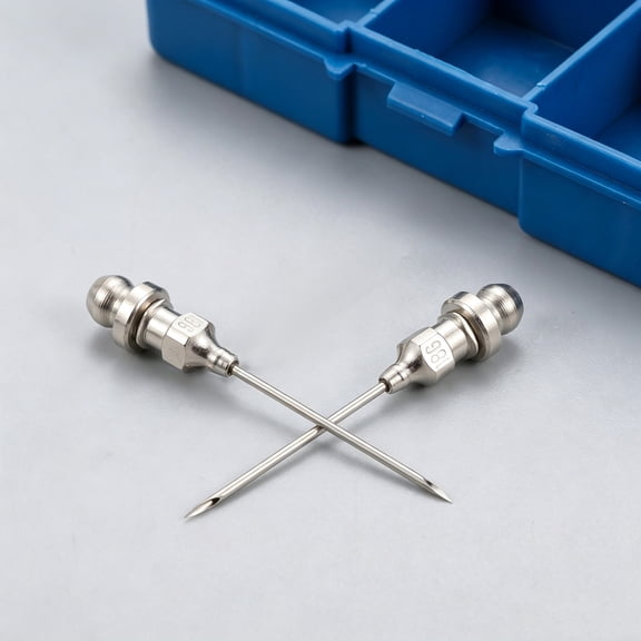 GETAJGHSD 2Pcs Corrosion Resistant Stainless Steel Grease Needle Nozzle for Accurate Lubrication