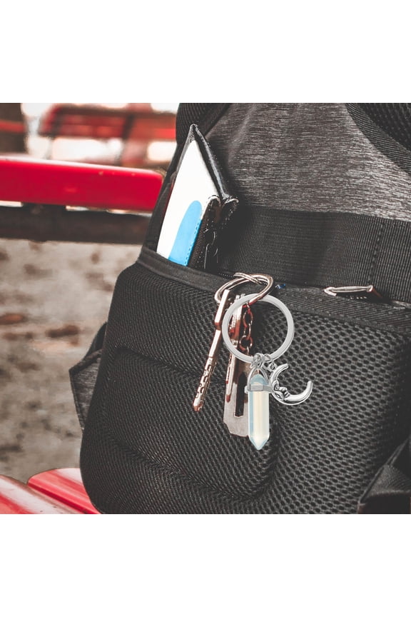 2Pcs Couples Key Holders with Retro Sun and Moon Alloy Crystal Pendant