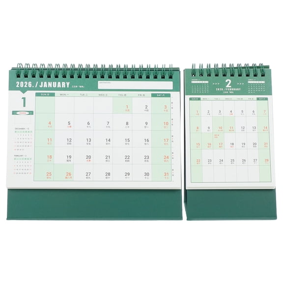 GETAJGHSD 2026 Standing Desk Calendar Green for Office Daily Habit Tracking