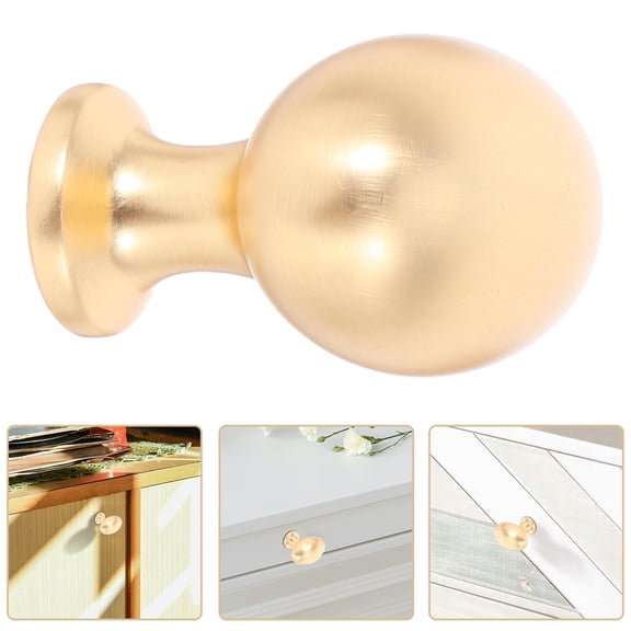 GETAJGHSD Egg Shape Golden Alloy Knobs, Creative and Durable, for Furniture, Home Use, 2Pcs