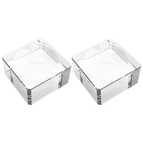 GETAJGHSD 2Pcs Crystal Holder Stand Transparent White Crystal Displaying Stand for Collectors Wedding