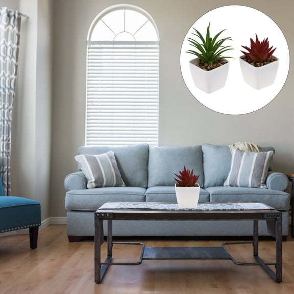 GETAJGHSD Imitated Succulents desk decor Assorted Color 2Pcs